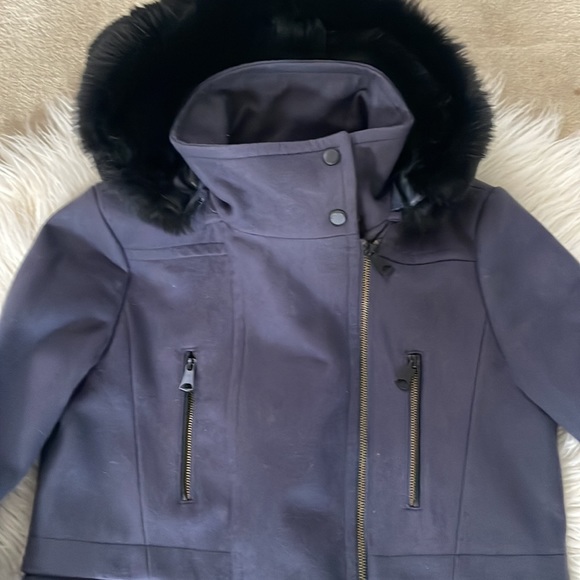 Marc New York Andrew Marc denim wool coat women’s 10 - Picture 2 of 7